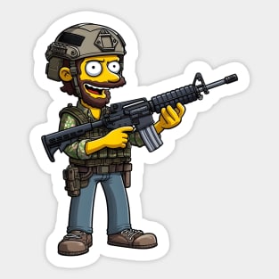 Tactical Yellow People Sticker